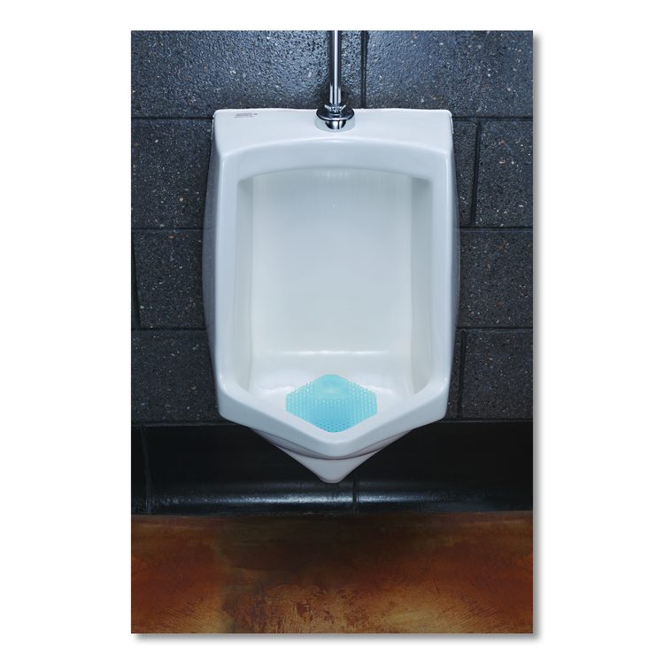Wave 3D Urinal Deodorizer, Ocean Mist Scent, Blue, 10/Box