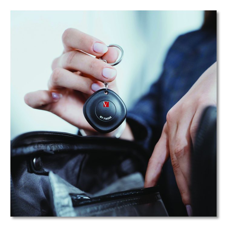 My Finder Bluetooth Tracker for Apple iOS, Black/Purple/White, 3/Pack