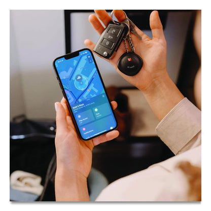 My Finder Bluetooth Tracker for Apple iOS, Black/Purple/White, 3/Pack