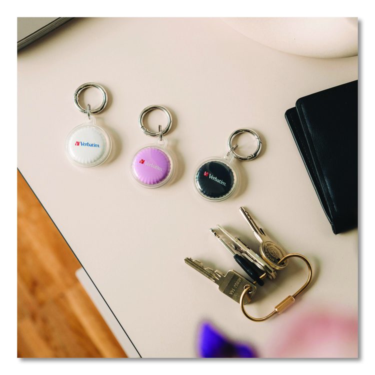 My Finder Bluetooth Coin Tracker for Apple iOS, Black/Purple/White, 3/Pack