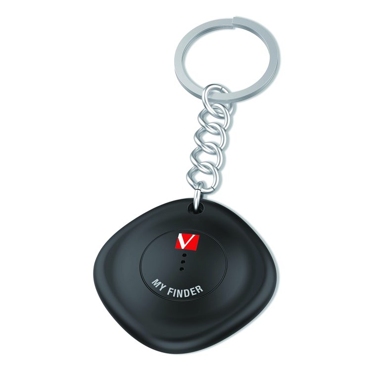 My Finder Bluetooth Tracker for Apple iOS, Black/White, 2/Pack