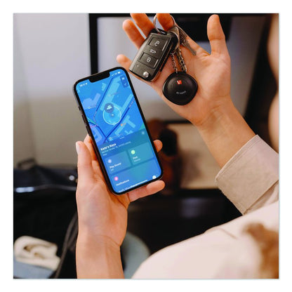 My Finder Bluetooth Tracker for Apple iOS, Black/White, 2/Pack