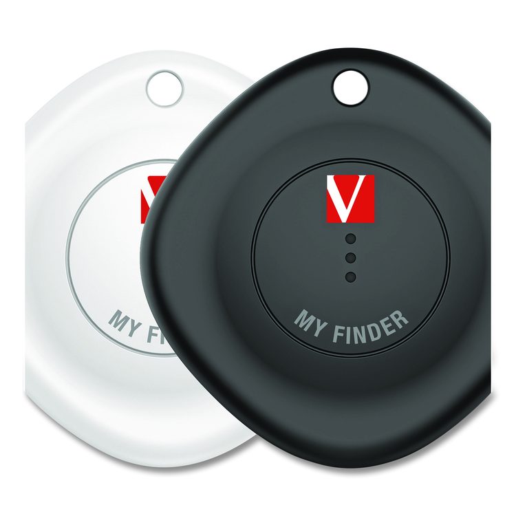 My Finder Bluetooth Tracker for Apple iOS, Black/White, 2/Pack