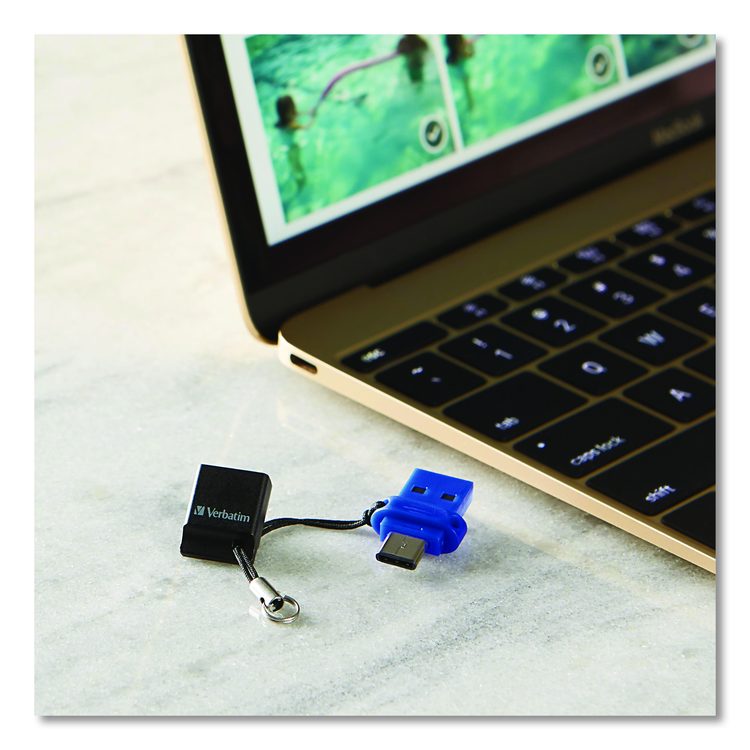 Store n' Go Dual USB 3.2 Gen 1 Flash Drive for USB-C Devices, Blue
