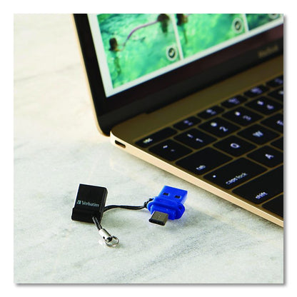 Store n' Go Dual USB 3.2 Gen 1 Flash Drive for USB-C Devices, Blue