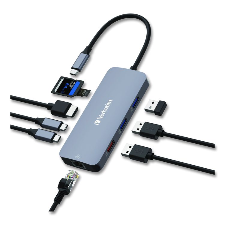 USB-C Pro Multiport Hub9 Port, Gray