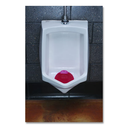 Slant7 with Terminator Urinal Screen, Forest Scent, Red, 5/Box