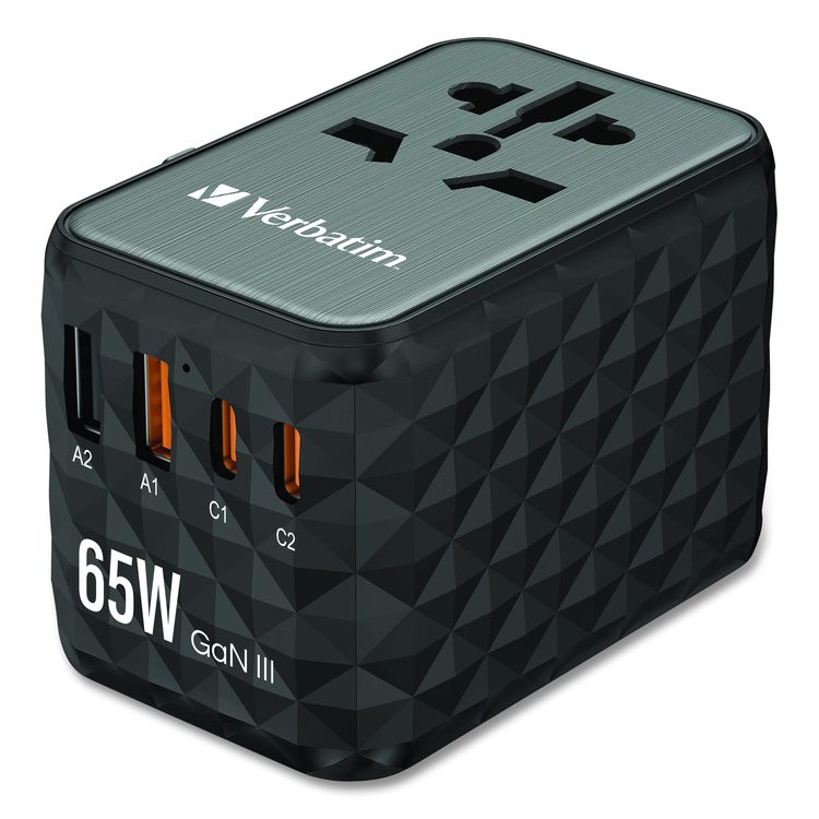UTA-05 Gan III Universal Travel Adapter, (2) USB-A/(2) USB-C/Quick Charge 4+