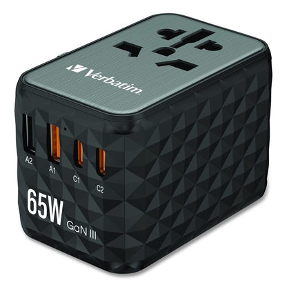 UTA-05 Gan III Universal Travel Adapter, (2) USB-A/(2) USB-C/Quick Charge 4+