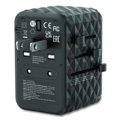 UTA-05 Gan III Universal Travel Adapter, (2) USB-A/(2) USB-C/Quick Charge 4+