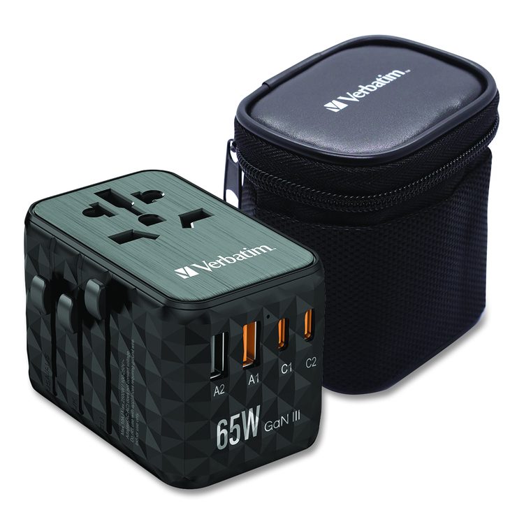 UTA-05 Gan III Universal Travel Adapter, (2) USB-A/(2) USB-C/Quick Charge 4+