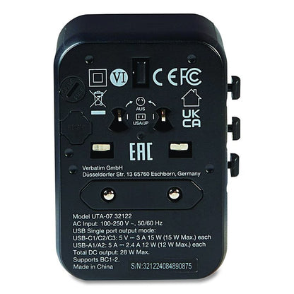 UTA-07 Universal Travel Adapter, (3) USB-A, (3) USB-C
