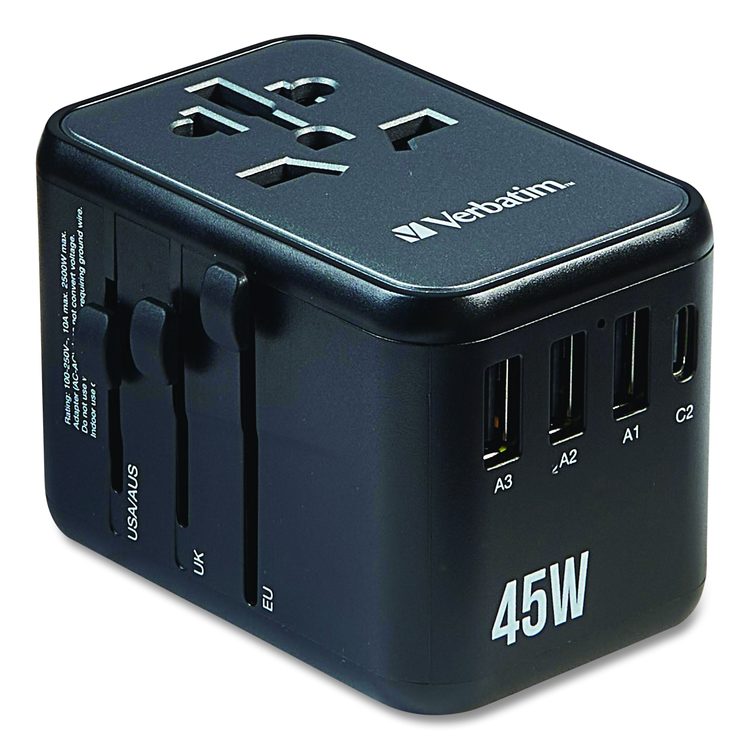 UTA-08 Universal Travel Adapter, (3) USB-A/(3) USB-C