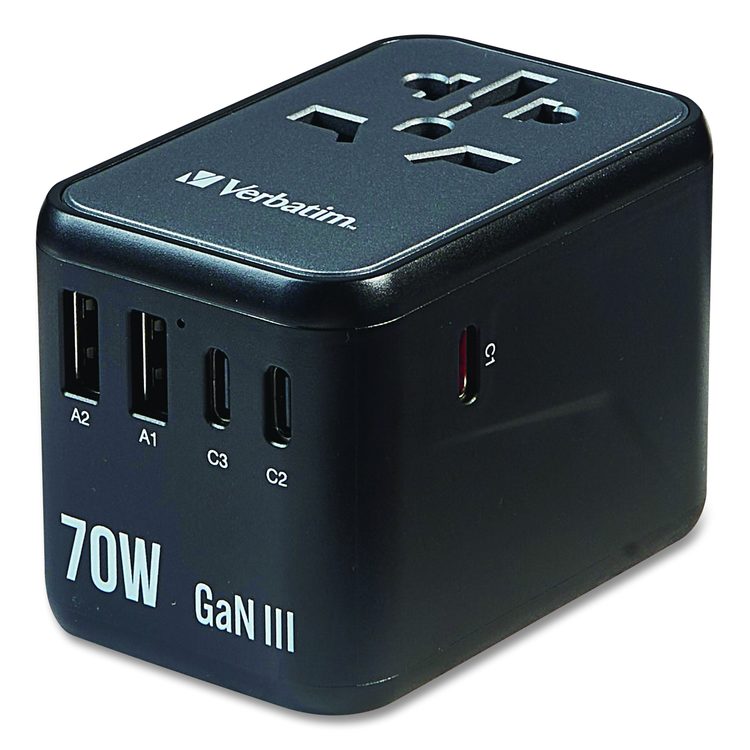 UTA-09 Gan III Universal Travel Adapter, (2) USB-A/(2) USB-C/USB-C with Power Delivery 3.0