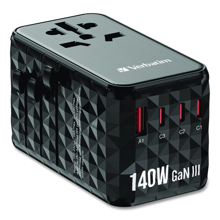 UTA-10 GaN III Universal Travel Adapter, (3) USB-A/(3) USB-C