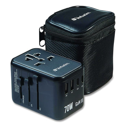 UTA-09 Gan III Universal Travel Adapter, (2) USB-A/(2) USB-C/USB-C with Power Delivery 3.0