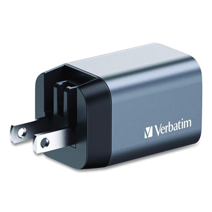 35 W 2-Port GaN Wall Charger, Black/Gray