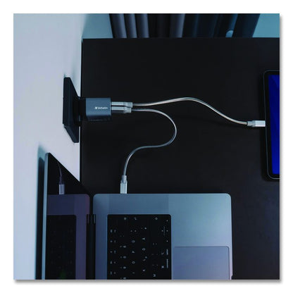 35 W 2-Port GaN Wall Charger, Black/Gray