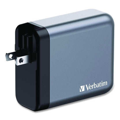 140 W 4-Port GaN Wall Charger, Black/Gray