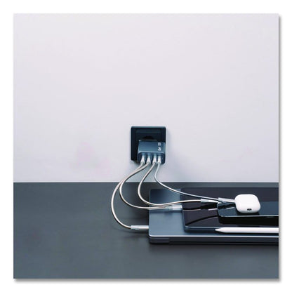 100 W 4-Port GaN Wall Charger, Black/Gray