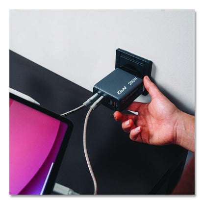 200 W 4-Port GaN Wall Charger, Black/Gray