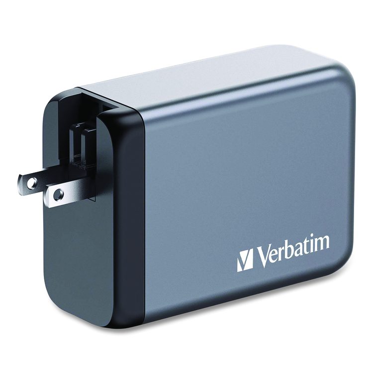 240 W 4-Port GaN Wall Charger, Black/Gray