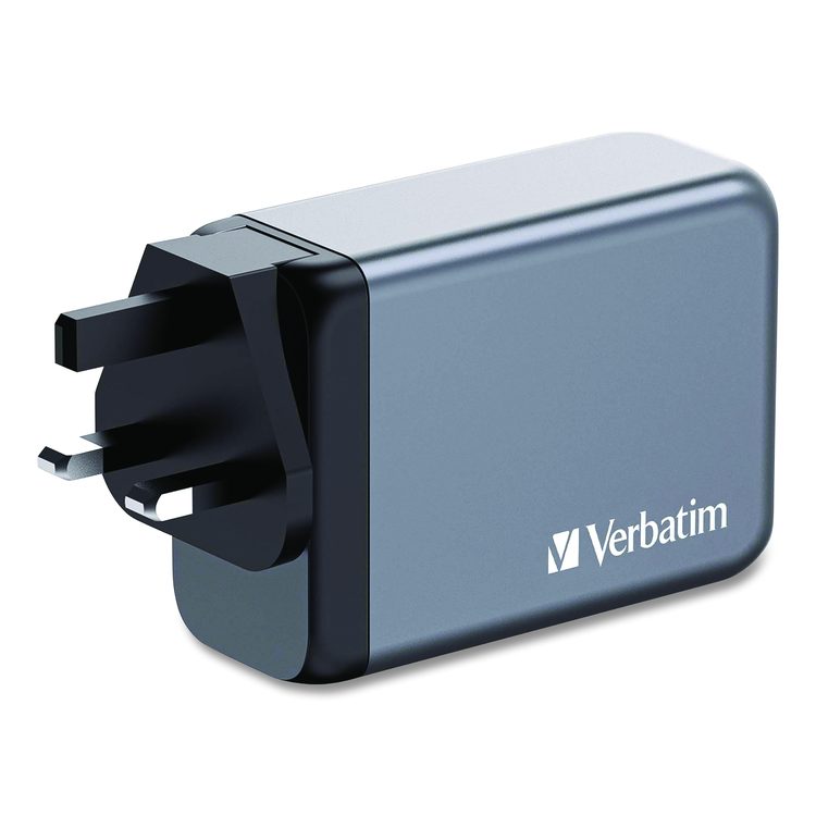 240 W 4-Port GaN Wall Charger, Black/Gray