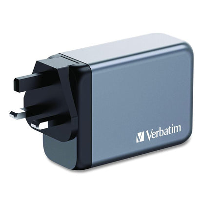 240 W 4-Port GaN Wall Charger, Black/Gray