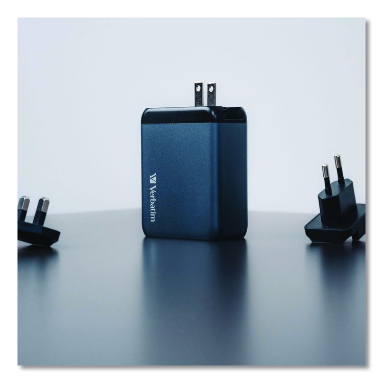 200 W 4-Port GaN Wall Charger, Black/Gray