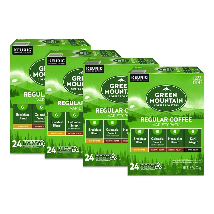 Regular Variety Pack Coffee K-Cups, Assorted Flavors, 96/Carton