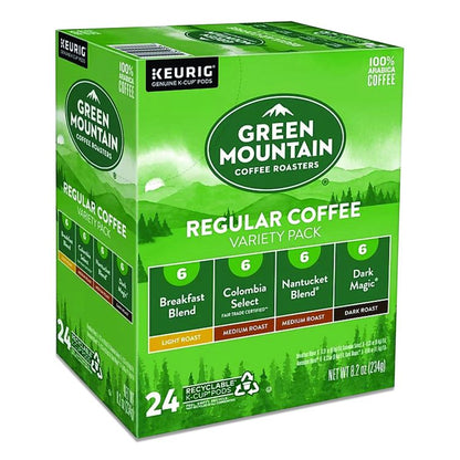 Regular Variety Pack Coffee K-Cups, Assorted Flavors, 96/Carton