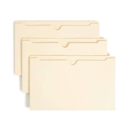 Manila File Jackets, 2-Ply Straight Tab, Legal Size, Manila, 50/Box