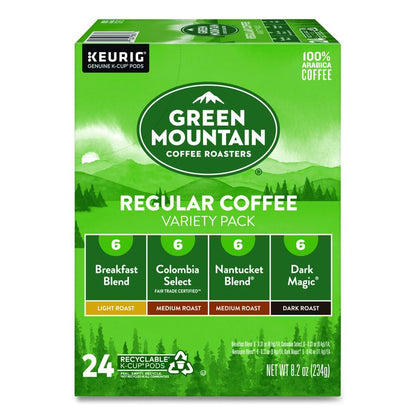 Regular Variety Pack Coffee K-Cups, Assorted Flavors, 24/Box