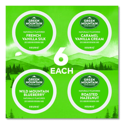 Flavored Variety Coffee K-Cups, Assorted Flavors, 0.38 oz K-Cup, 24/Box