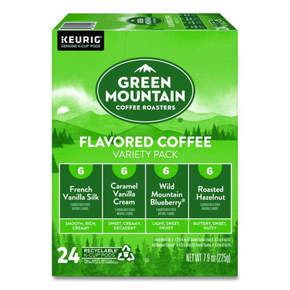 Flavored Variety Coffee K-Cups, Assorted Flavors, 0.38 oz K-Cup, 24/Box