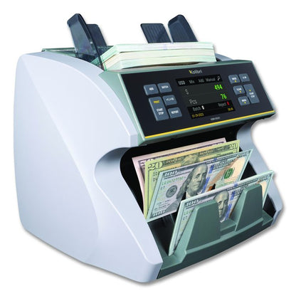 KBR1500V2 Mixed Denomination Cash Counter, 1,200 bills/min, 9.5" x 11" x 10.4", Gray