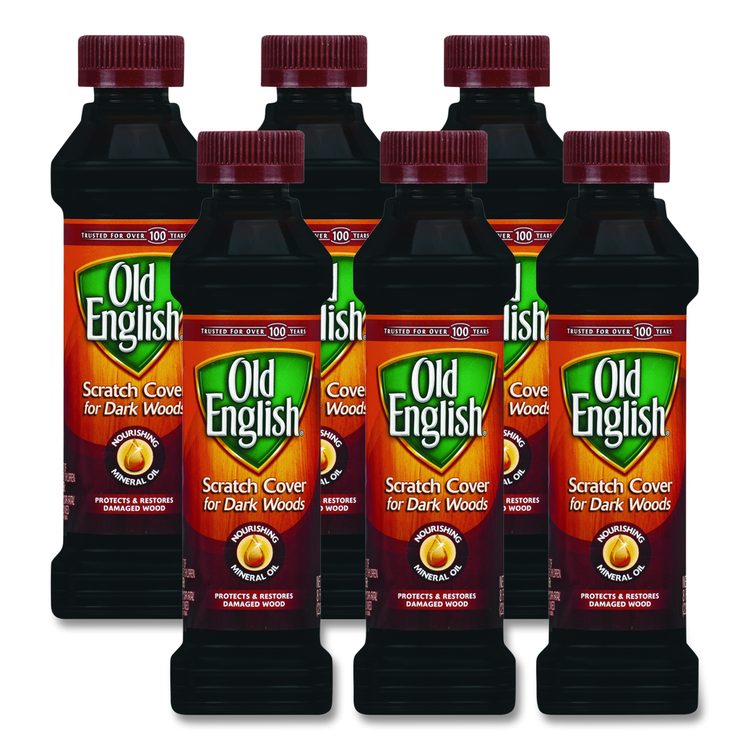 Furniture Scratch Cover, For Dark Woods, Citrus Scent, 8 oz Bottle, 6/Carton