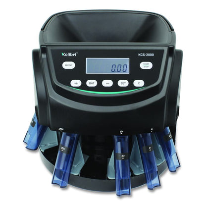 KCS-2000 Coin Sorter, 300 coins/min, 10" x 11.6" x 13.6", Black