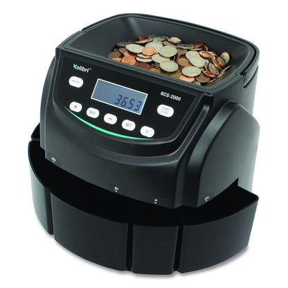 KCS-2000 Coin Sorter, 300 coins/min, 10" x 11.6" x 13.6", Black