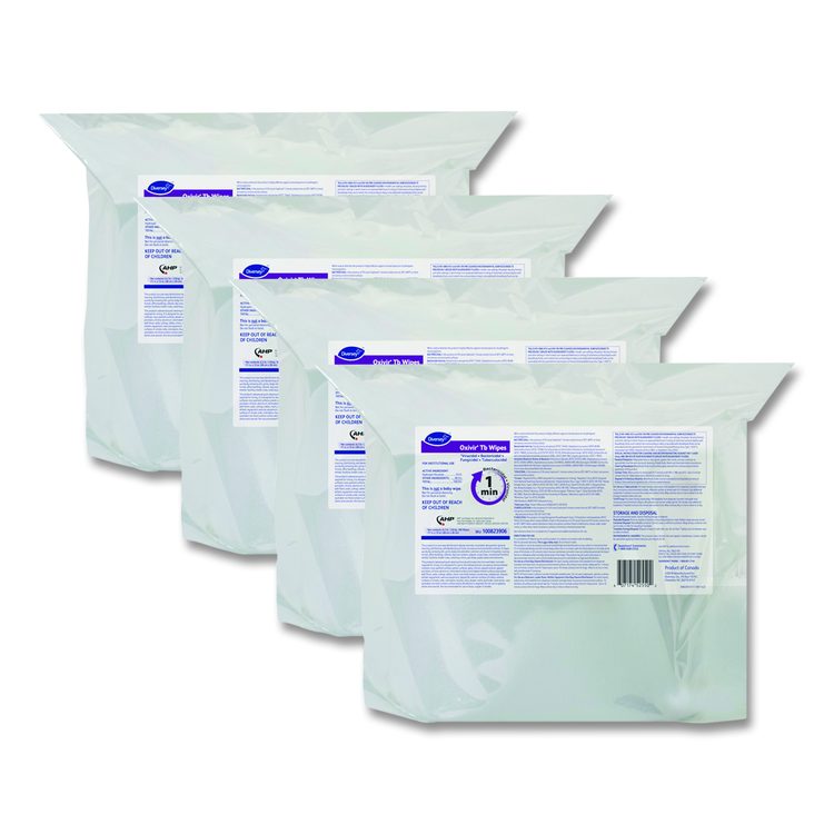 Oxivir TB Disinfectant Wipes Refill, 11 x 12, Unscented, White, 160 Wipes/Refill Pouch, 4 Refill Pouches/Carton