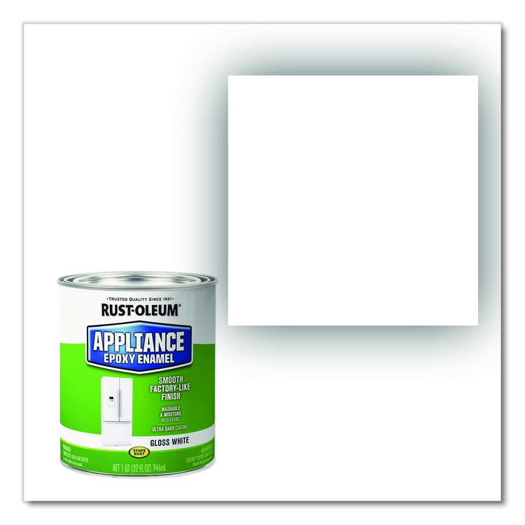 Appliance Epoxy Gloss Paint, Gloss White, 1 qt Bucket/Pail, 2/Carton