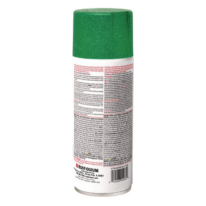 Specialty Glitter Spray Paint, Glitter Kelly Green, 10.25 oz Aerosol Can, 6/Carton