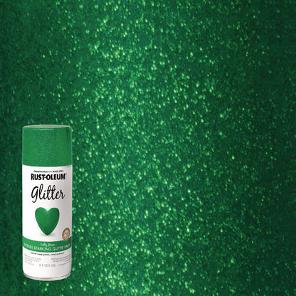 Specialty Glitter Spray Paint, Glitter Kelly Green, 10.25 oz Aerosol Can, 6/Carton