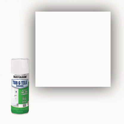 Specialty Tub and Tile Spray, Gloss White, 12 oz Aerosol Can, 6/Carton