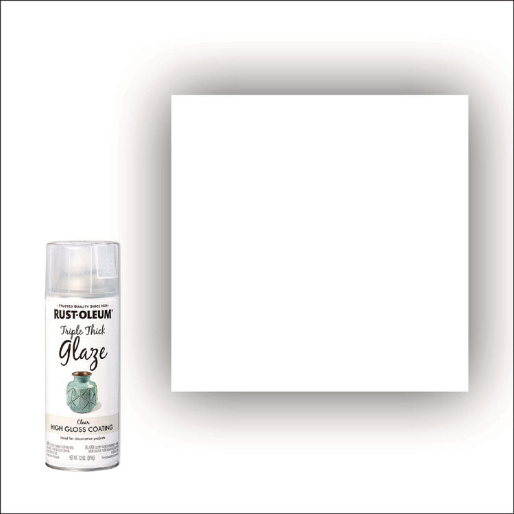 Specialty Triple Thick Glaze Spray Paint, High Gloss Clear, 12 oz Aerosol Can, 6/Carton