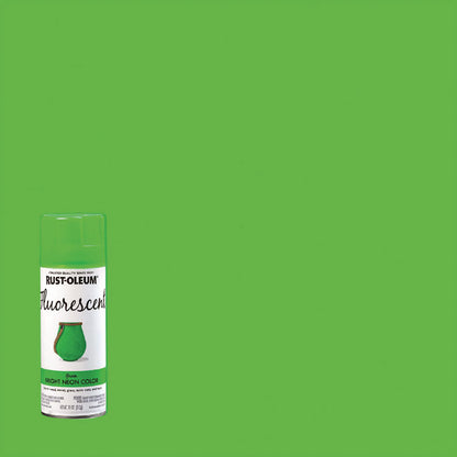 Specialty Fluorescent Spray Paint, Flat Fluorescent Green, 11oz Aerosol Can
