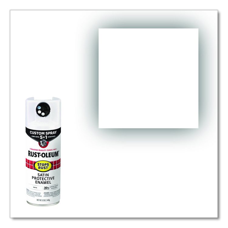 Stops Rust 5-in-1 Spray Paint, Satin White, 12 oz Aerosol Can