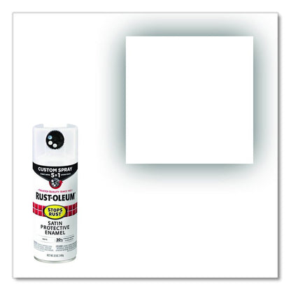 Stops Rust 5-in-1 Spray Paint, Satin White, 12 oz Aerosol Can