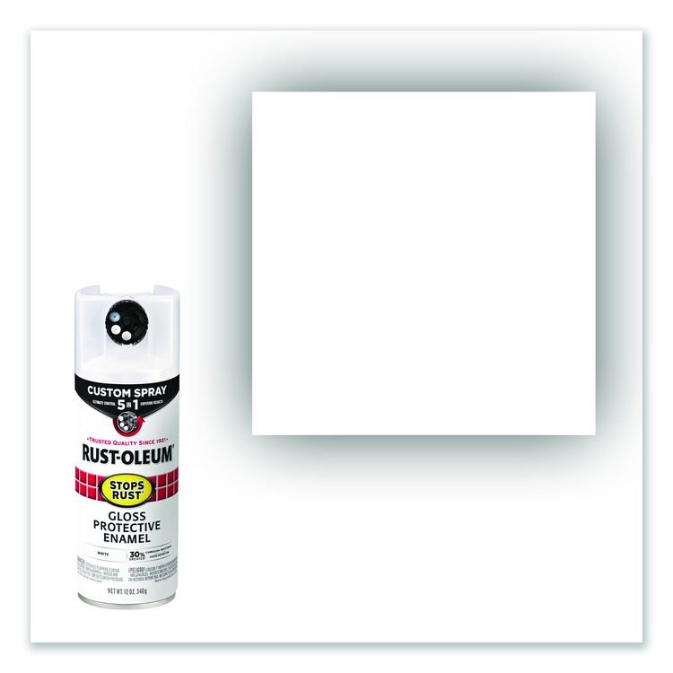 Stops Rust 5-in-1 Spray Paint, Gloss White, 12 oz Aerosol Can