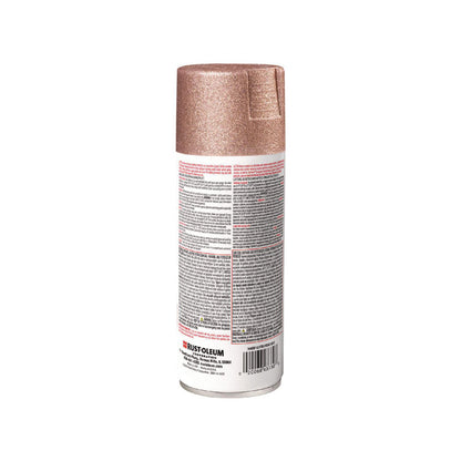 Specialty Glitter Spray Paint, Glitter Rose Gold, 10.25 oz Aerosol Can, 6/Carton